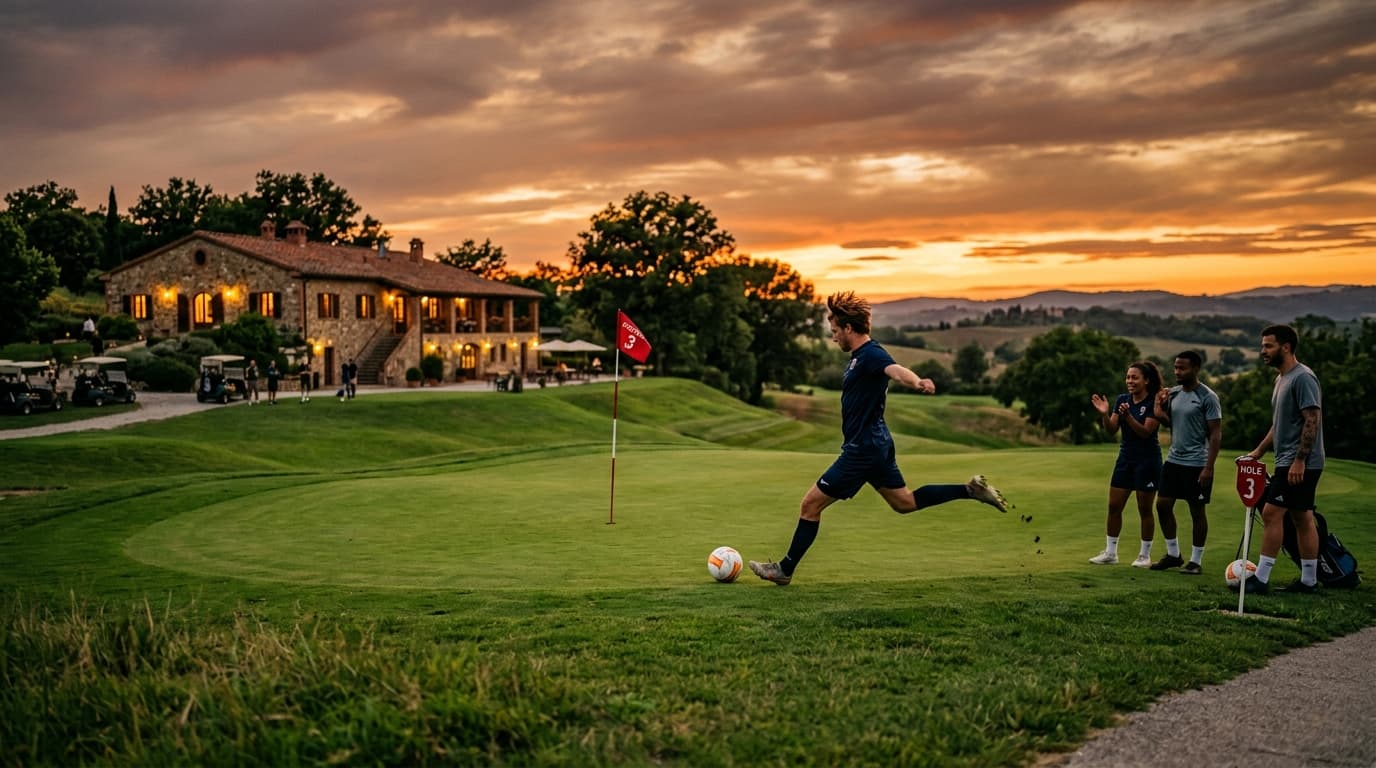 Playing Footgolf
